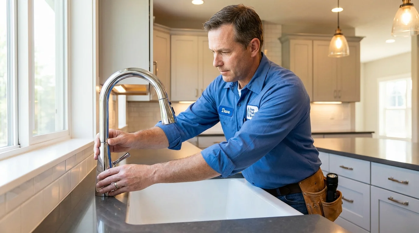 Kitchen faucet installation by Johns Plumbing LLC in Oldsmar